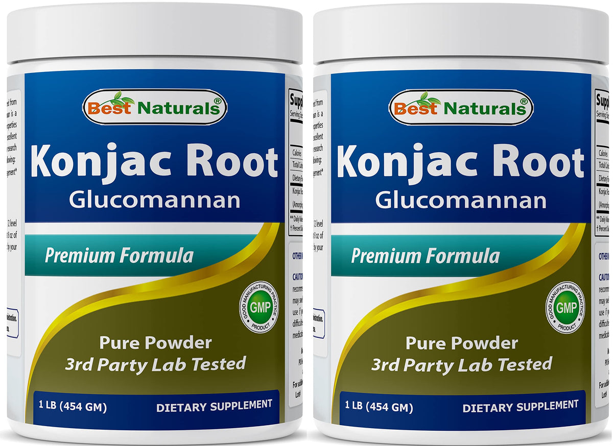 Best Naturals Konjac Glucomannan 2-Pack - 1 lb bottle (front view)