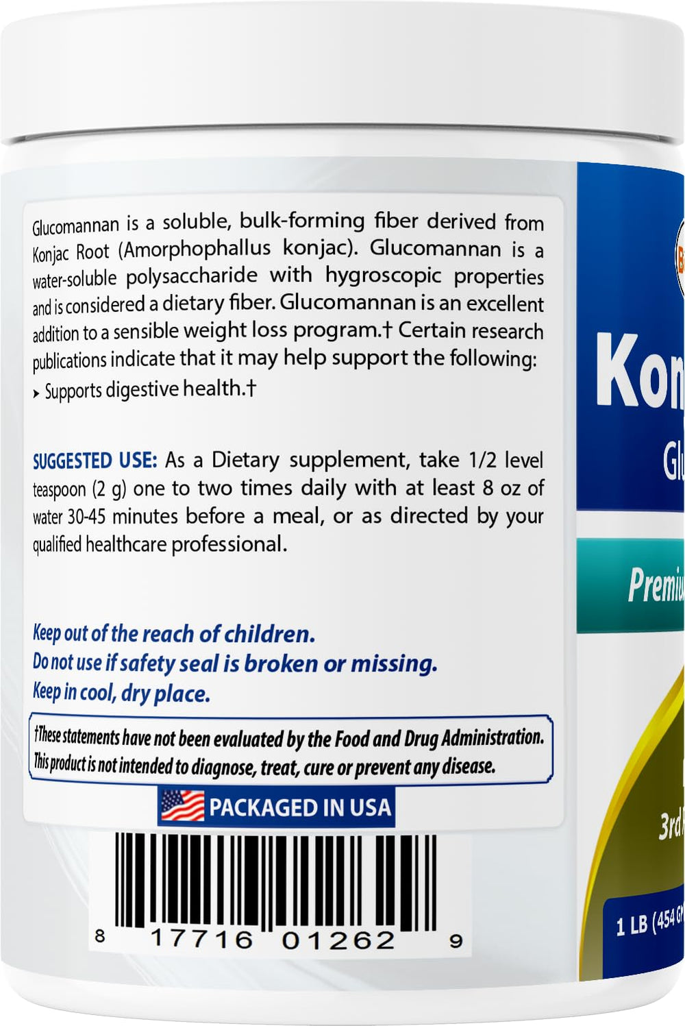Best Naturals Konjac Glucomannan 2-Pack front packaging