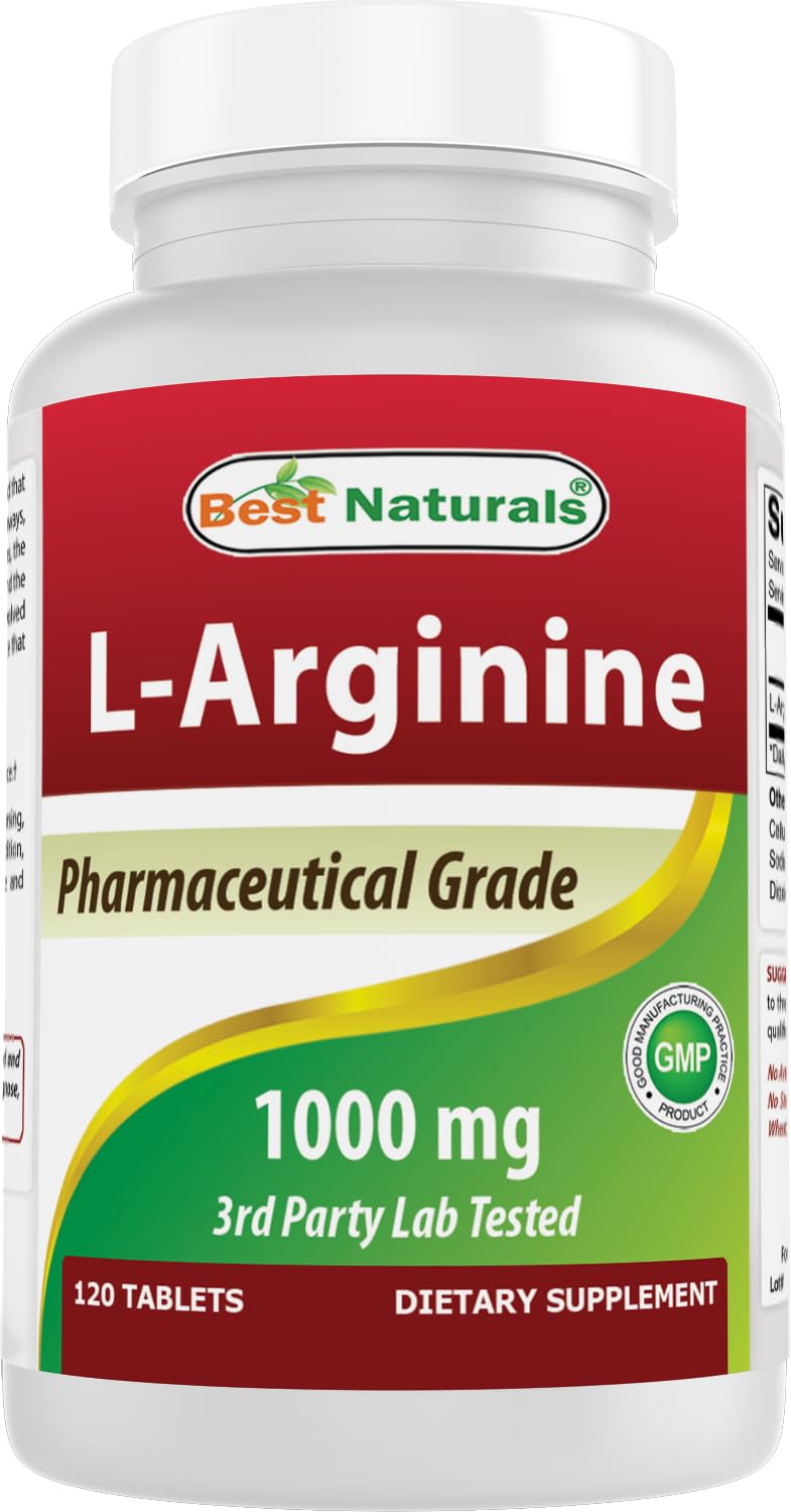 Best Naturals L-Arginine 1000 mg bottle label front