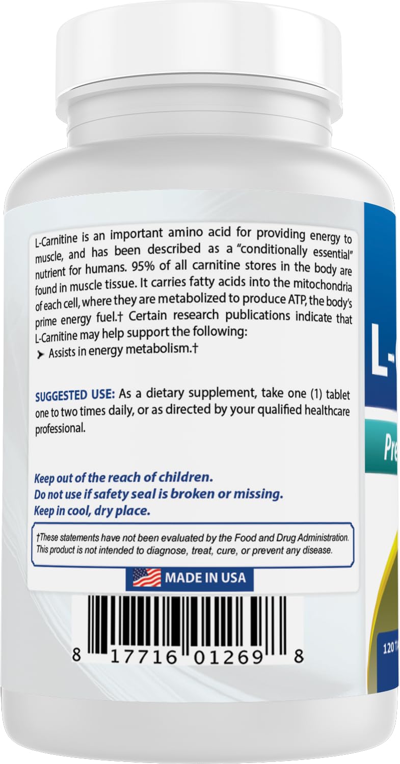 Best Naturals L-Carnitine Fumarate icon confirms sodium-free formula.