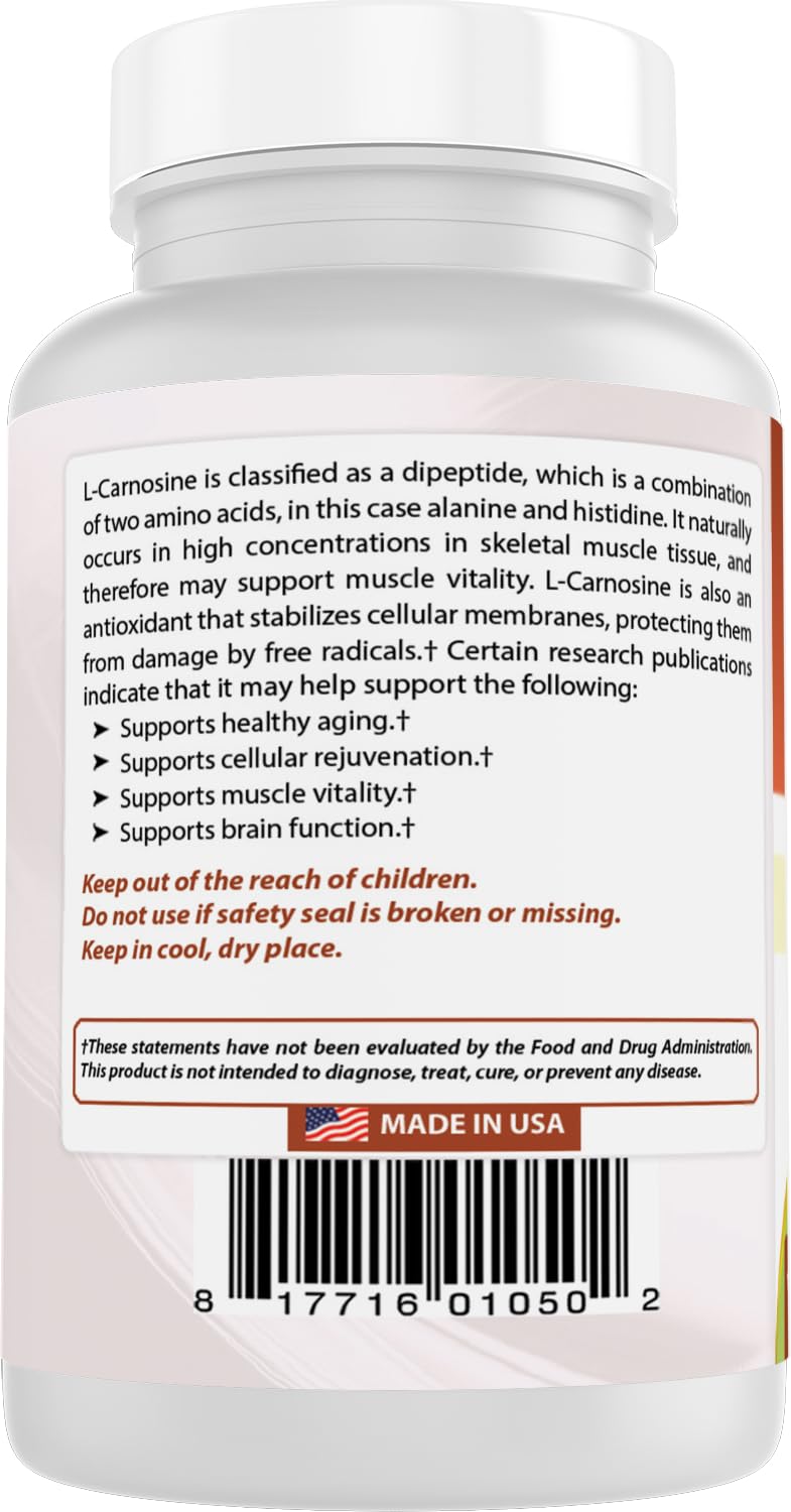 100-count packaging of Best Naturals L-Carnosine