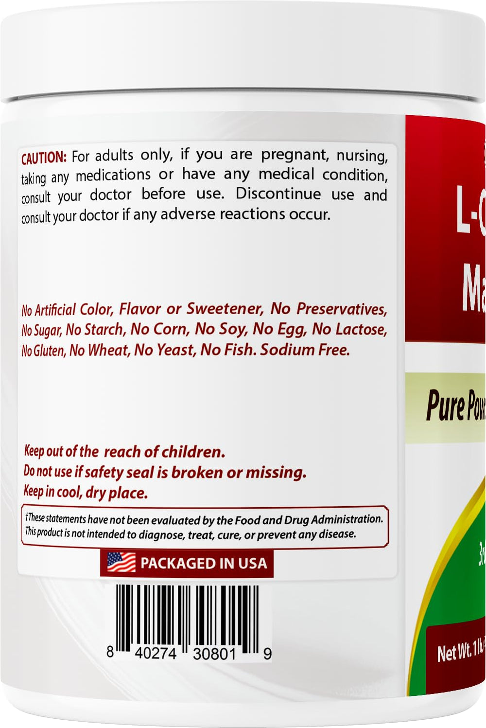 Best Naturals L-Citrulline Malate third-party-lab tested for purity and quality