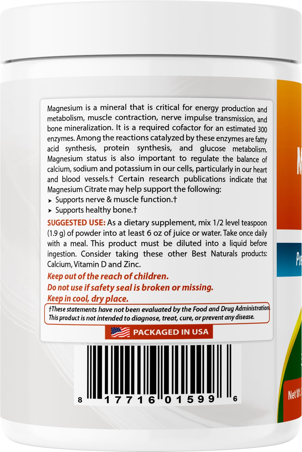 Usage ideas for Best Naturals Magnesium Citrate Powder