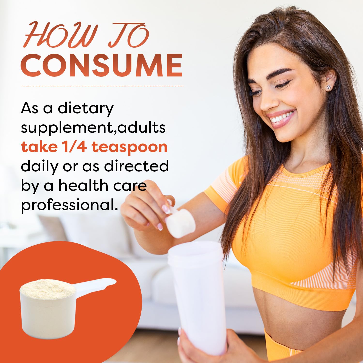 Serving scoop with magnesium glycinate powder (750 mg)