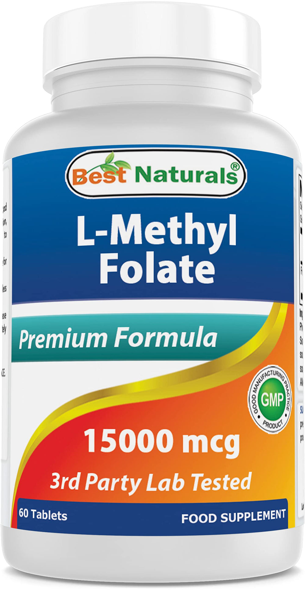 Best Naturals Methyl Folate 15mg bottle with label