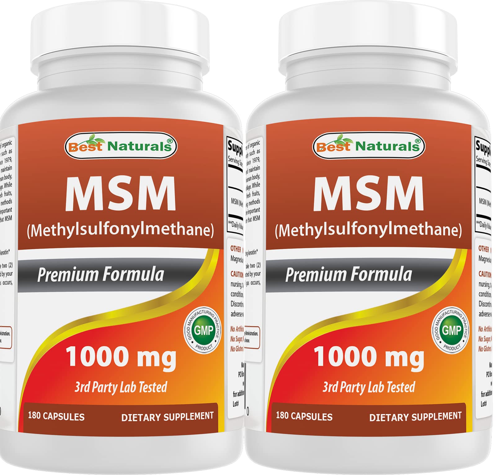 Best Naturals MSM 1000mg bottle front view