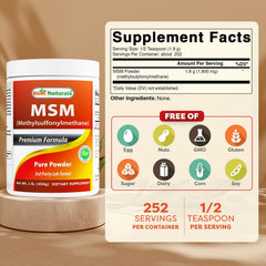 Best Naturals MSM Powder 1 lb bottle