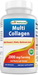 Best Naturals Multi Collagen Pills 2000mg packaging for men and women