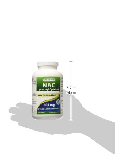 Glutathione synthesis concept with NAC bottle