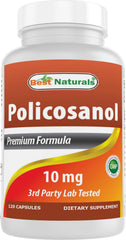 Best Naturals Policosanol 10 mg bottle with 120 capsules