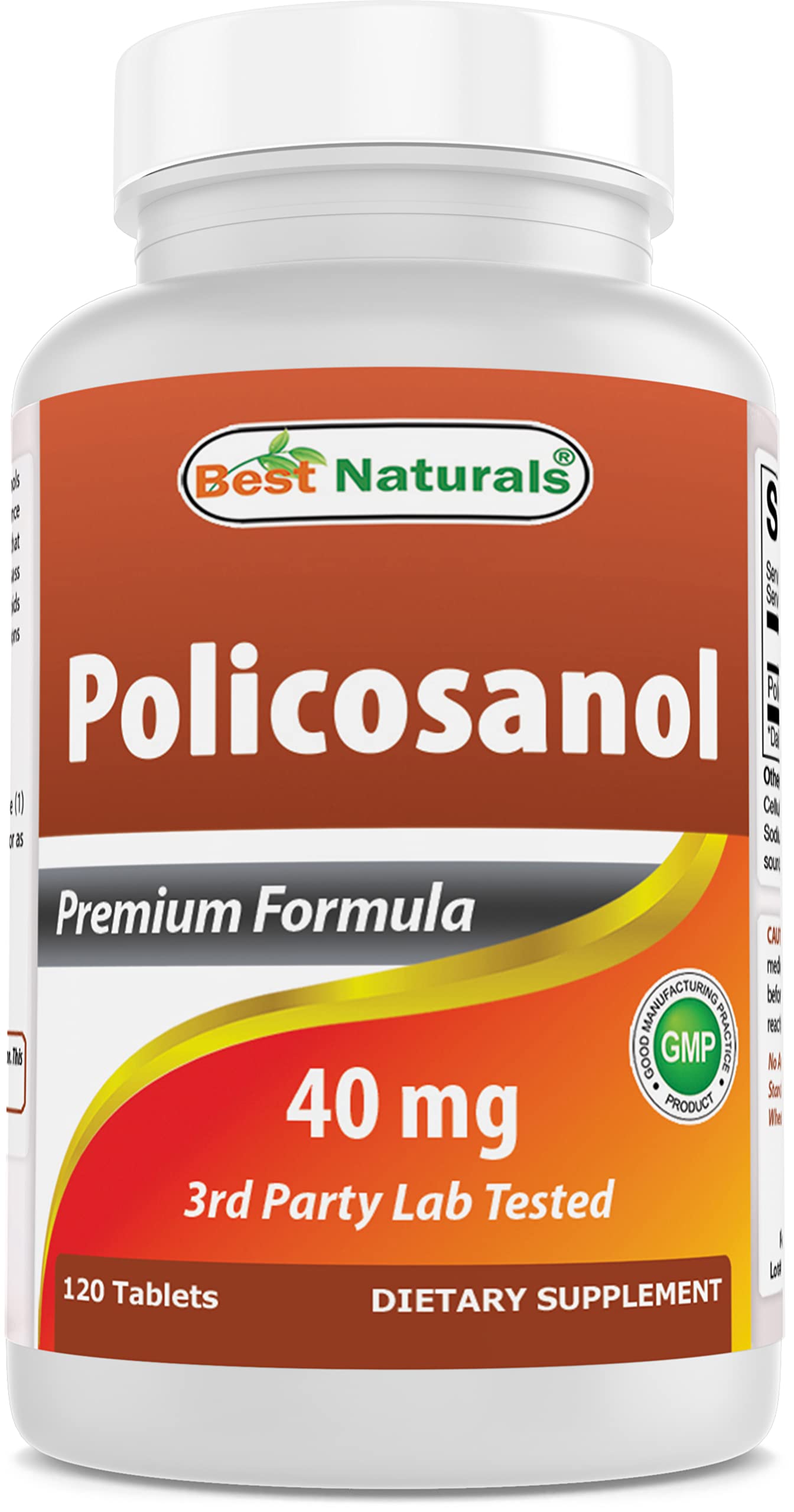Best Naturals Policosanol 40mg bottle front view