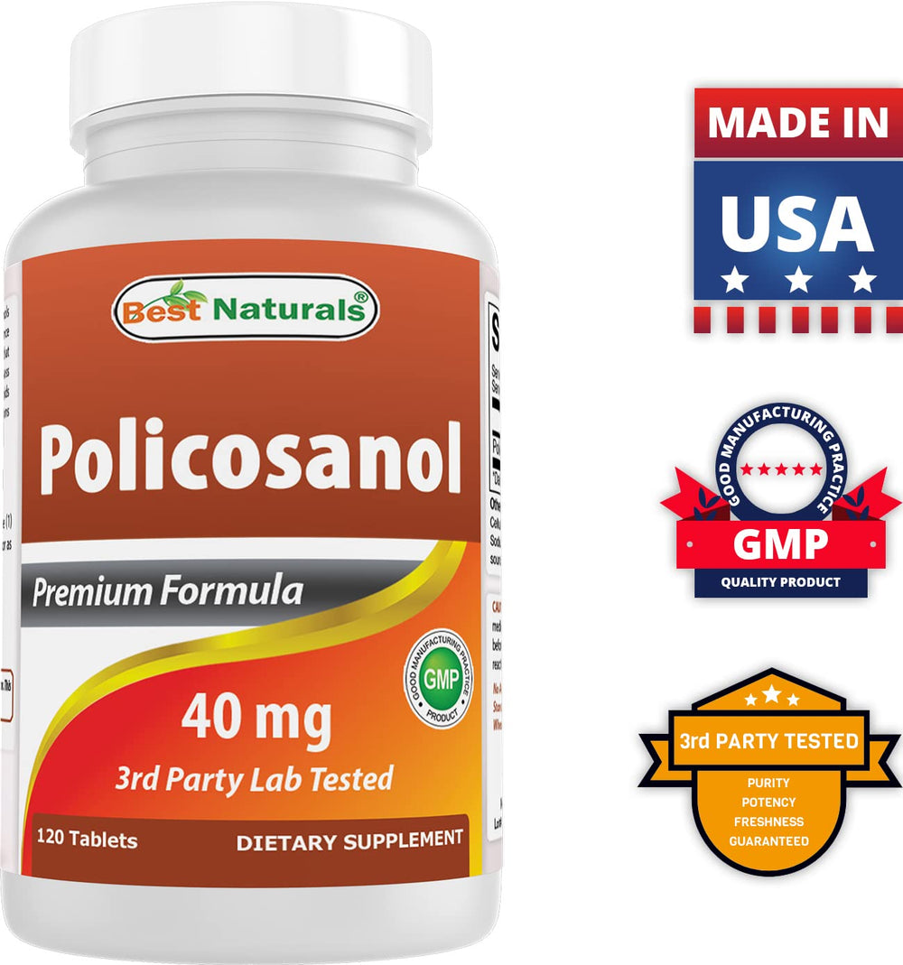 Healthy lifestyle concept with Policosanol product imagery