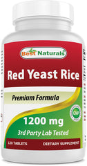 Best Naturals Red Yeast Rice bottle with 120 tablets