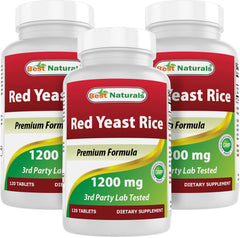 Best Naturals Red Yeast Rice 1200 mg bottle – front view