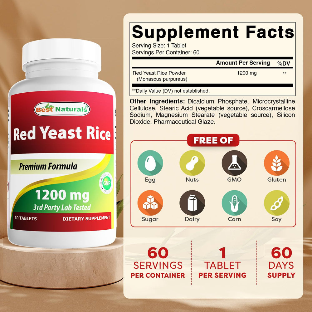 Label shows 1200 mg per tablet and 60 tablets per bottle