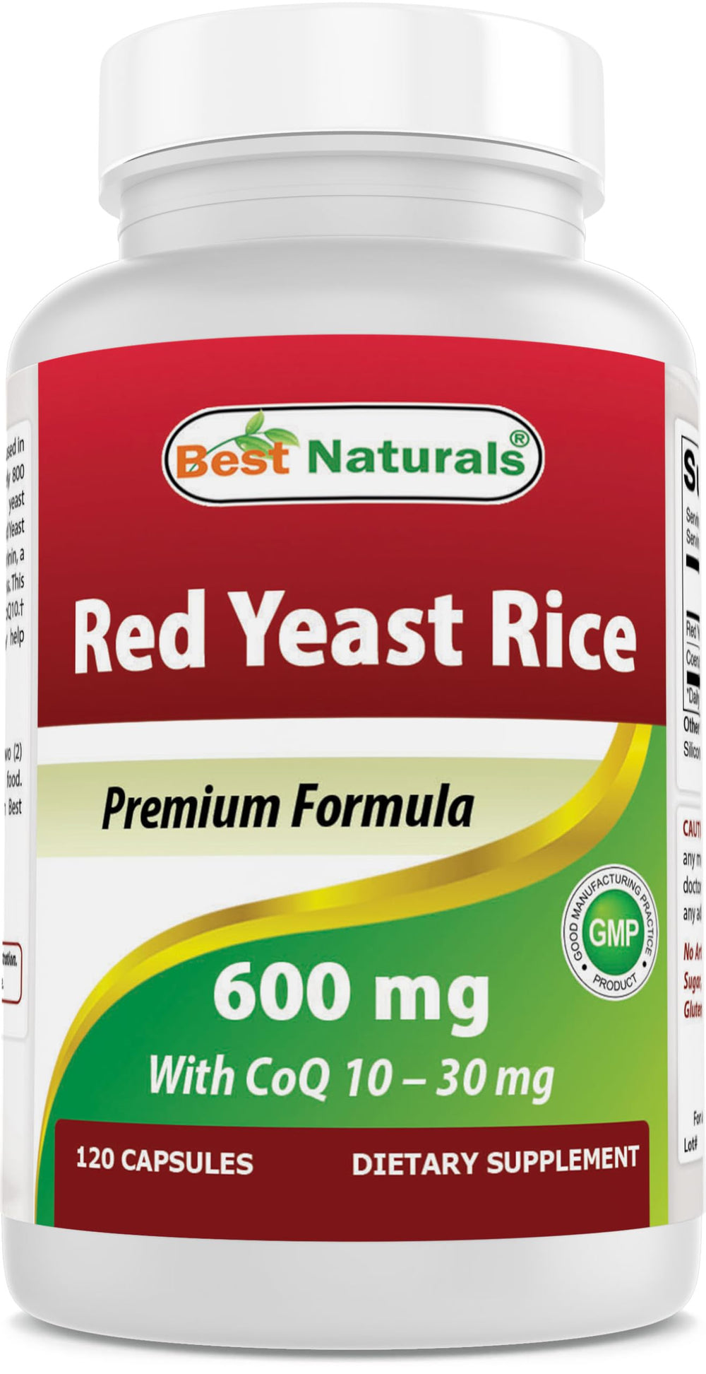 Best Naturals Red Yeast Rice with CoQ10 bottle - front view