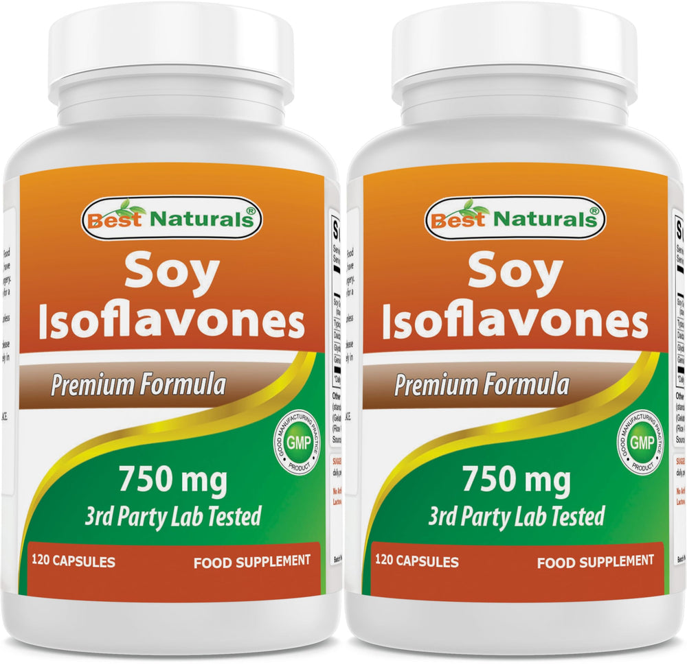Best Naturals Soy Isoflavones bottle - 120 capsules per bottle