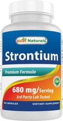 Front label of Best Naturals Strontium Bone Building Formula bottle