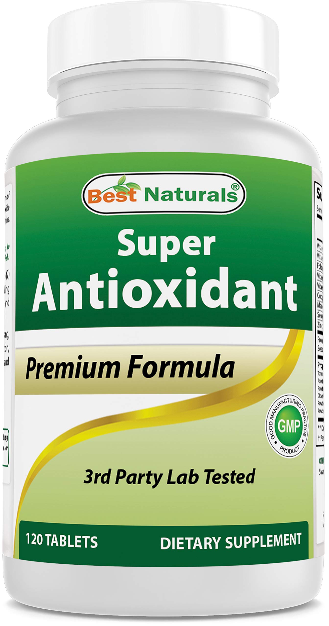 Best Naturals Super Antioxidant 120 Tablets bottle front view