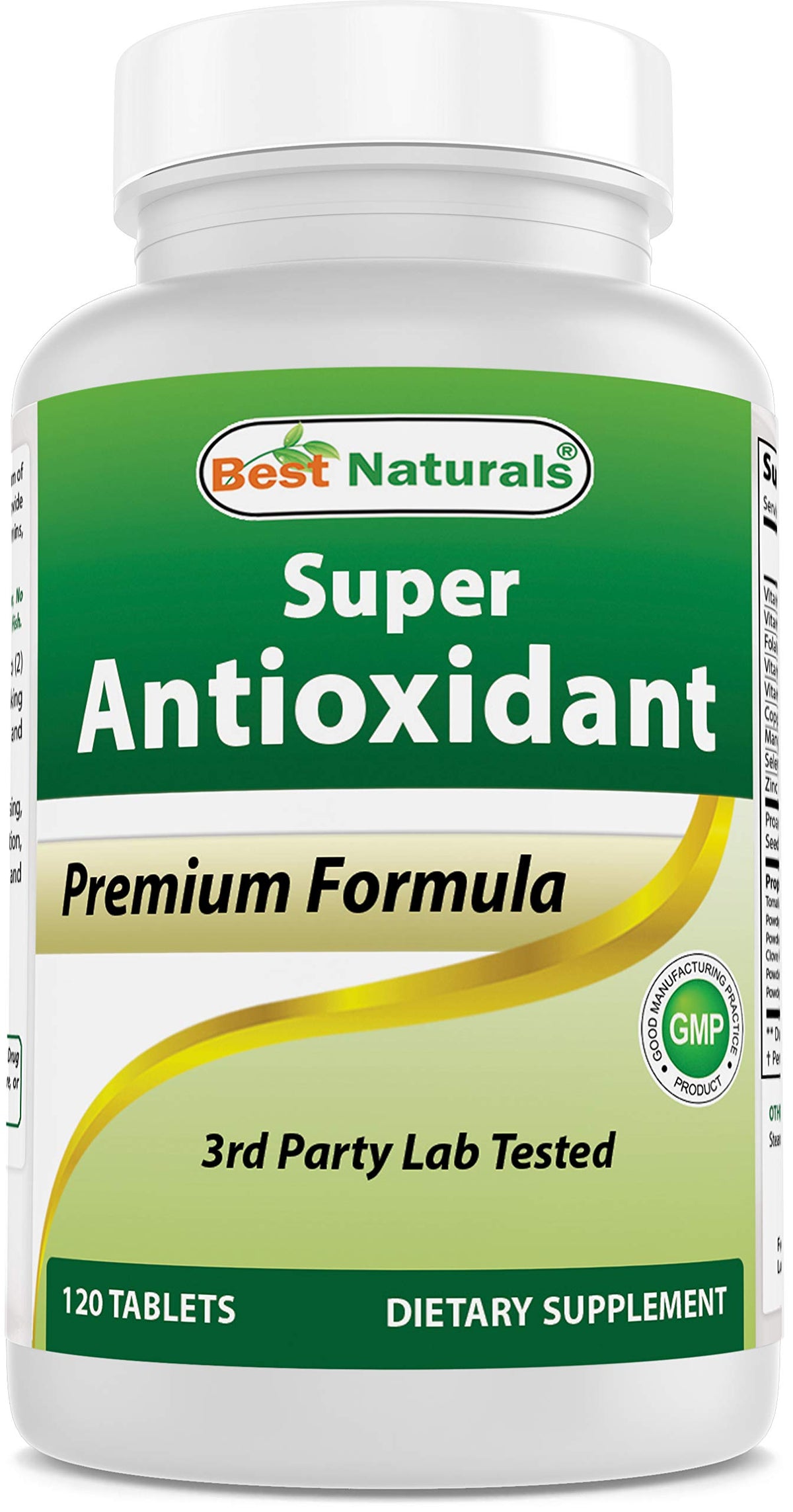 Best Naturals Super Antioxidant 120 Tablets bottle front view