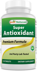 Best Naturals Super Antioxidant 120 Tablets bottle front view