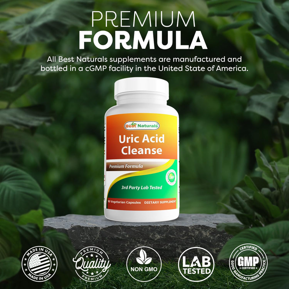 Best Naturals Uric Acid Cleanse ingredients showcase herbal detox blend