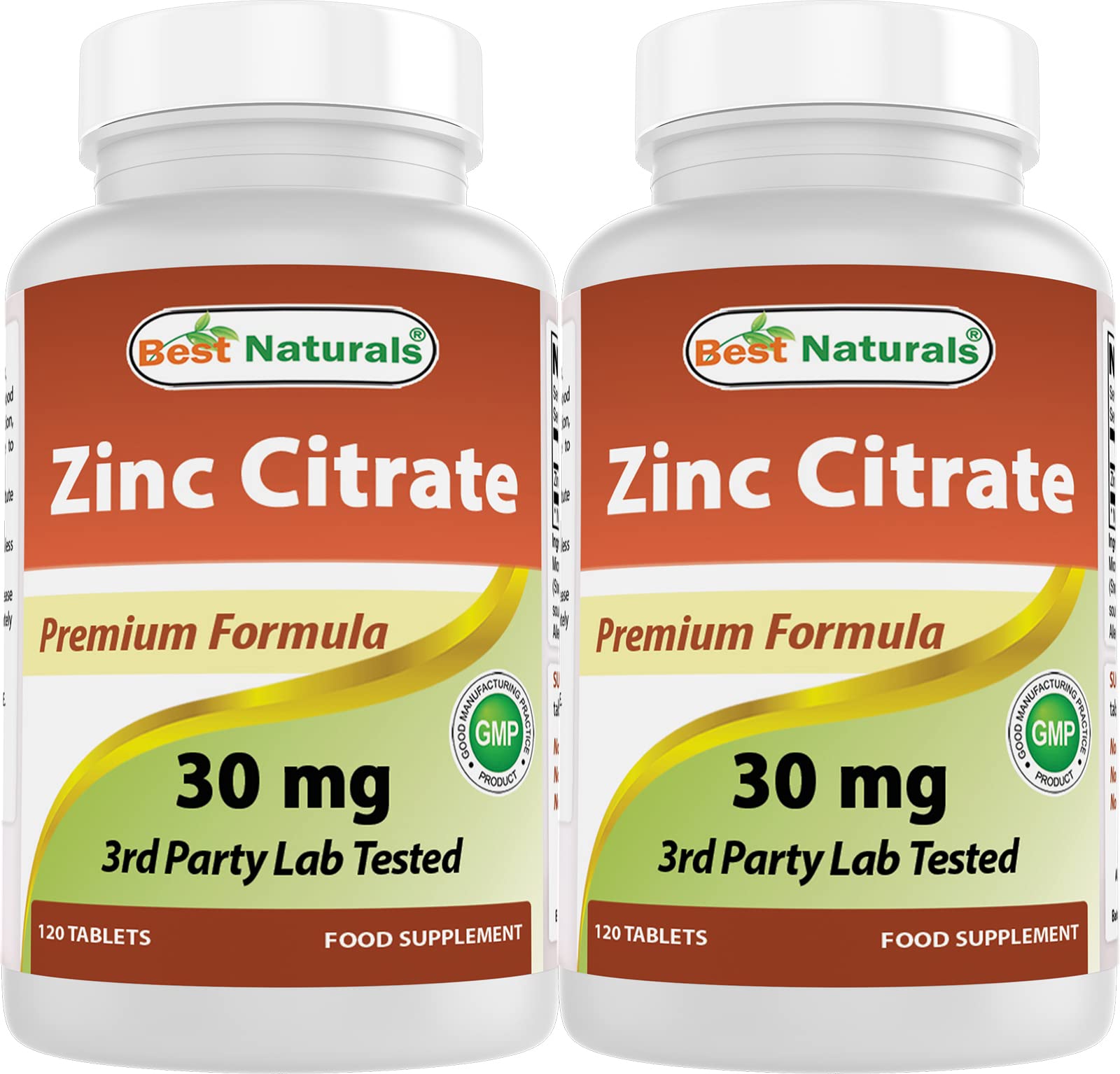 Best Naturals Zinc 30mg bottle front view