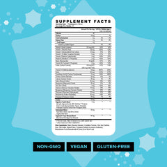 Close-up of strawberry-flavored bottle of Best Nest Wellness kids multivitamin