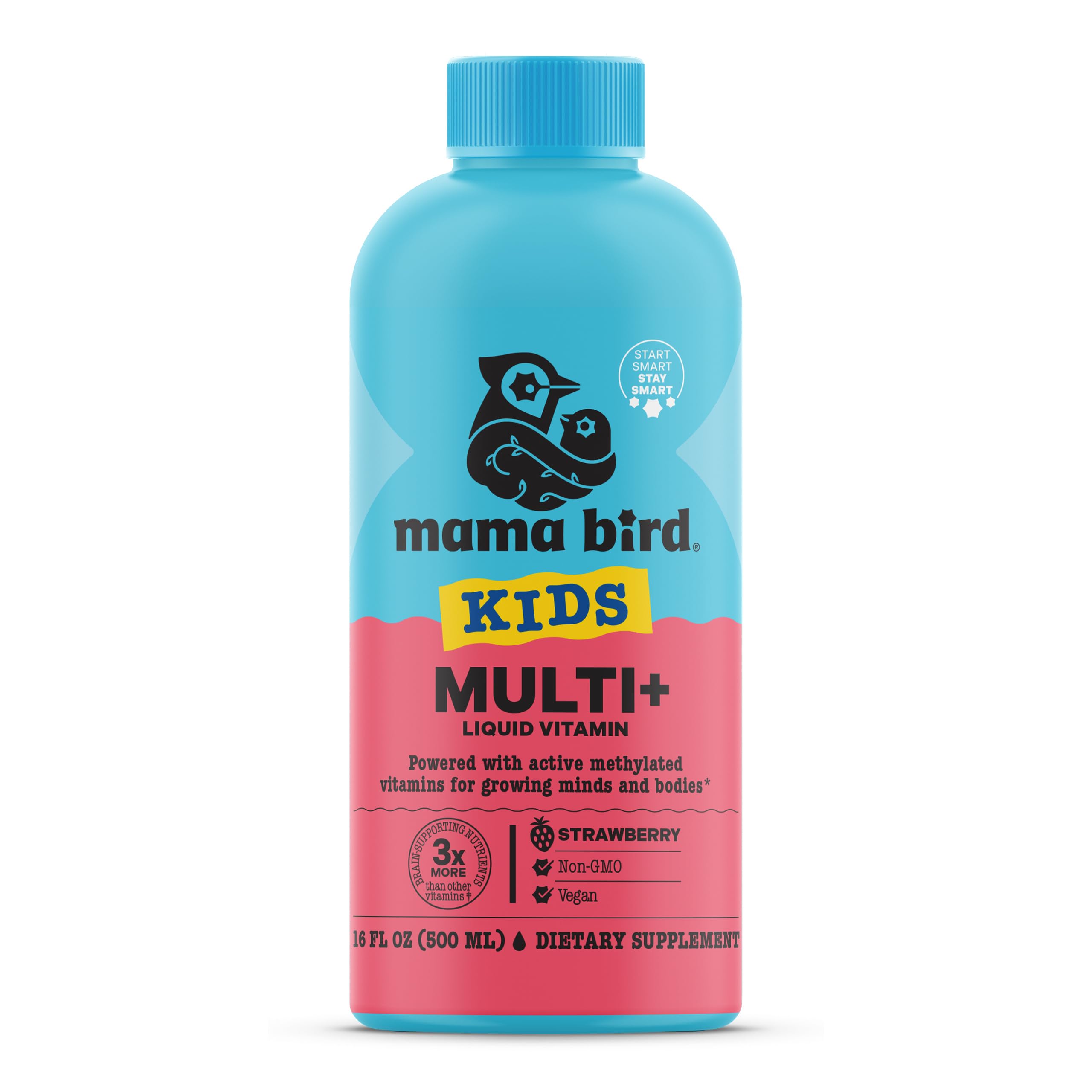 Best Nest Wellness Kids Liquid Multivitamin Strawberry flavor 16oz front view