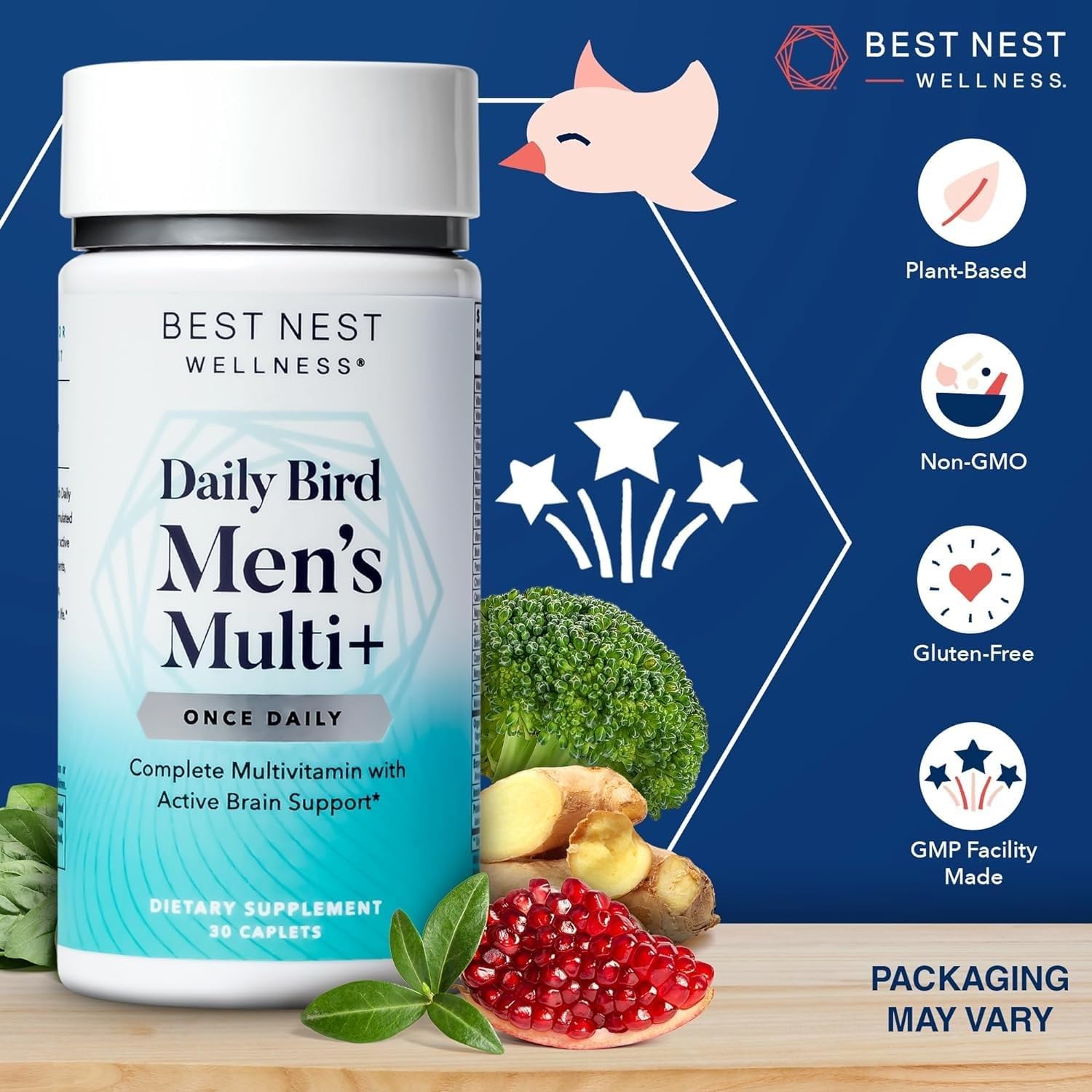 Caplets of Best Nest Wellness Men's Multi Plus