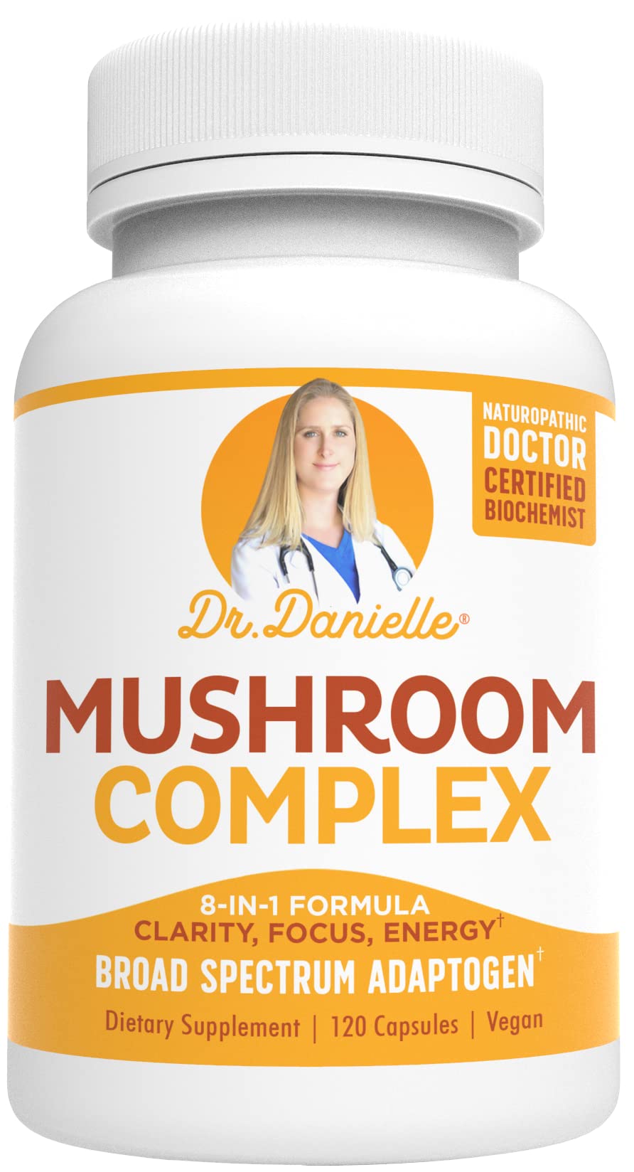 Hero image of Best Organic Mushroom Complex bottle with 120 veggie caps