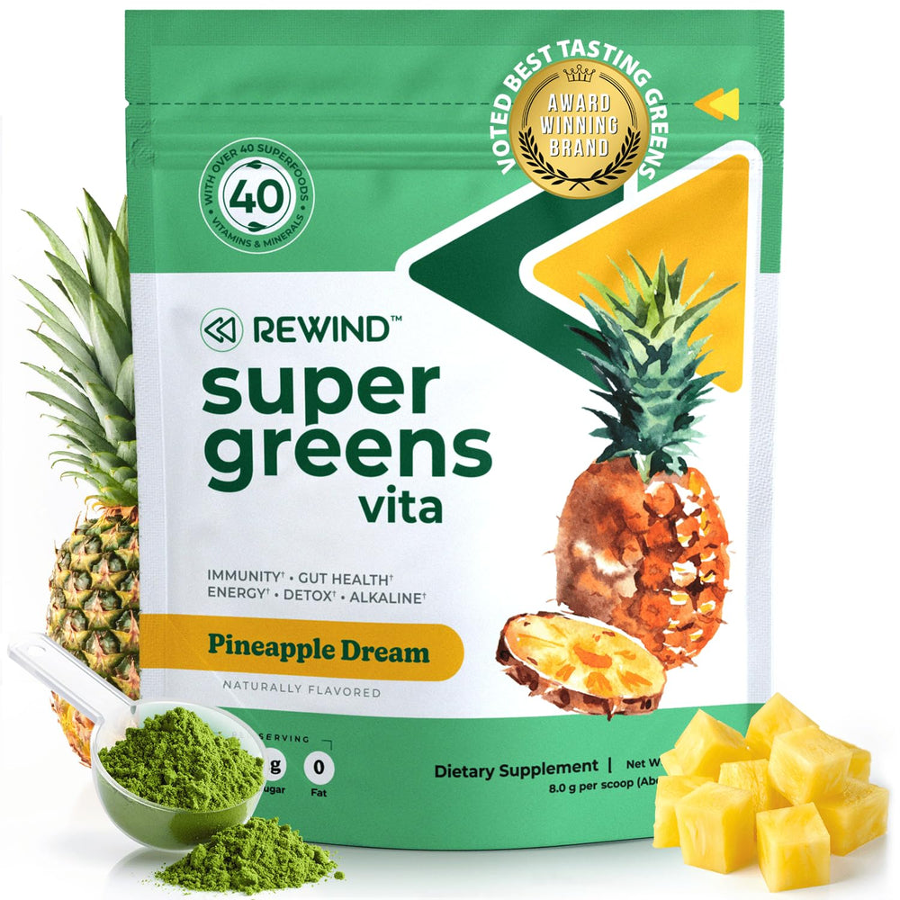 Pineapple-flavored Best Tasting Super Greens Powder – serving scoop