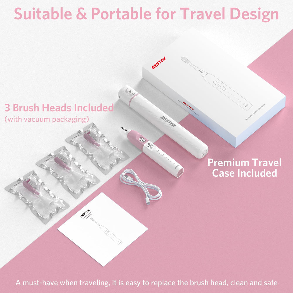 2-in-1 travel case for BESTEK toothbrush with USB-C charging