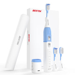 Blue BESTEK Sonic Electric Toothbrush front view