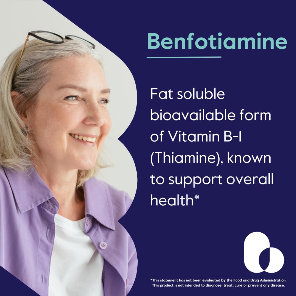 Benfotiamine 300mg ingredients panel
