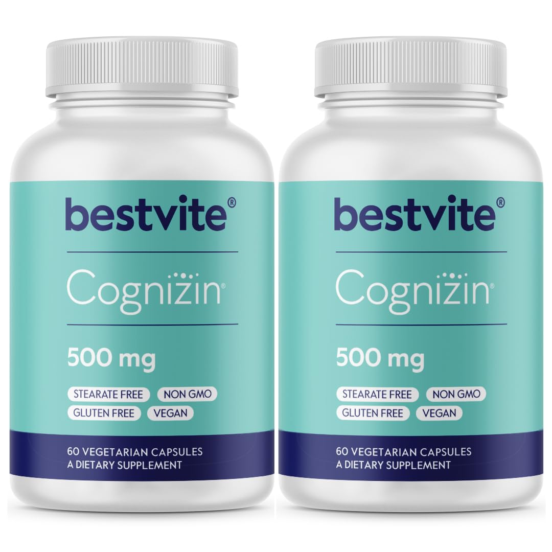 Bestvite Cognizin Citicoline 500mg bottle with 120 vegetarian capsules