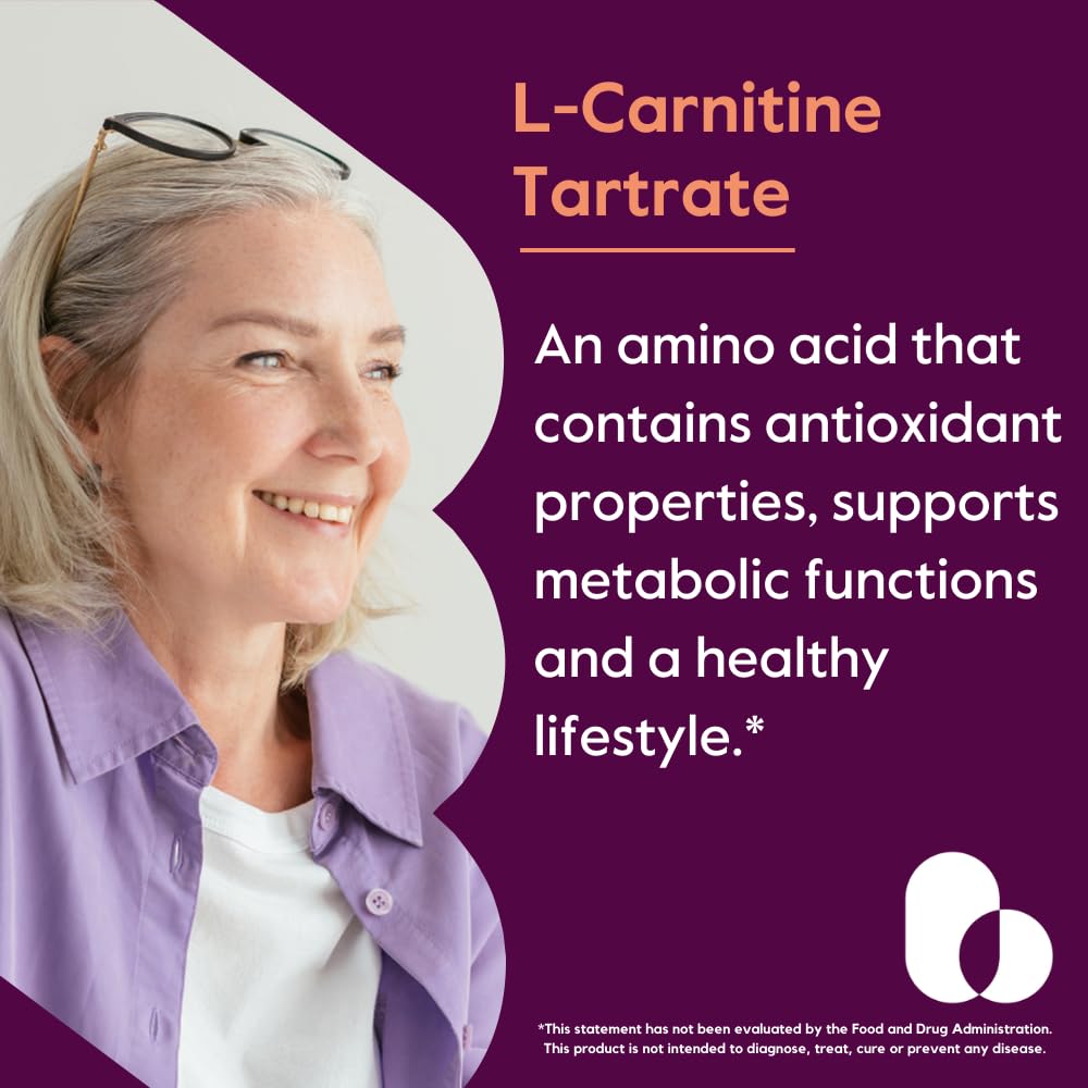 Supplement facts panel for L-Carnitine Tartrate