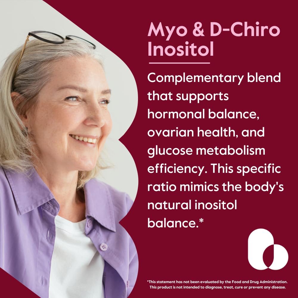 Label showing 40:1 ratio of Myo-Inositol to D-Chiro Inositol