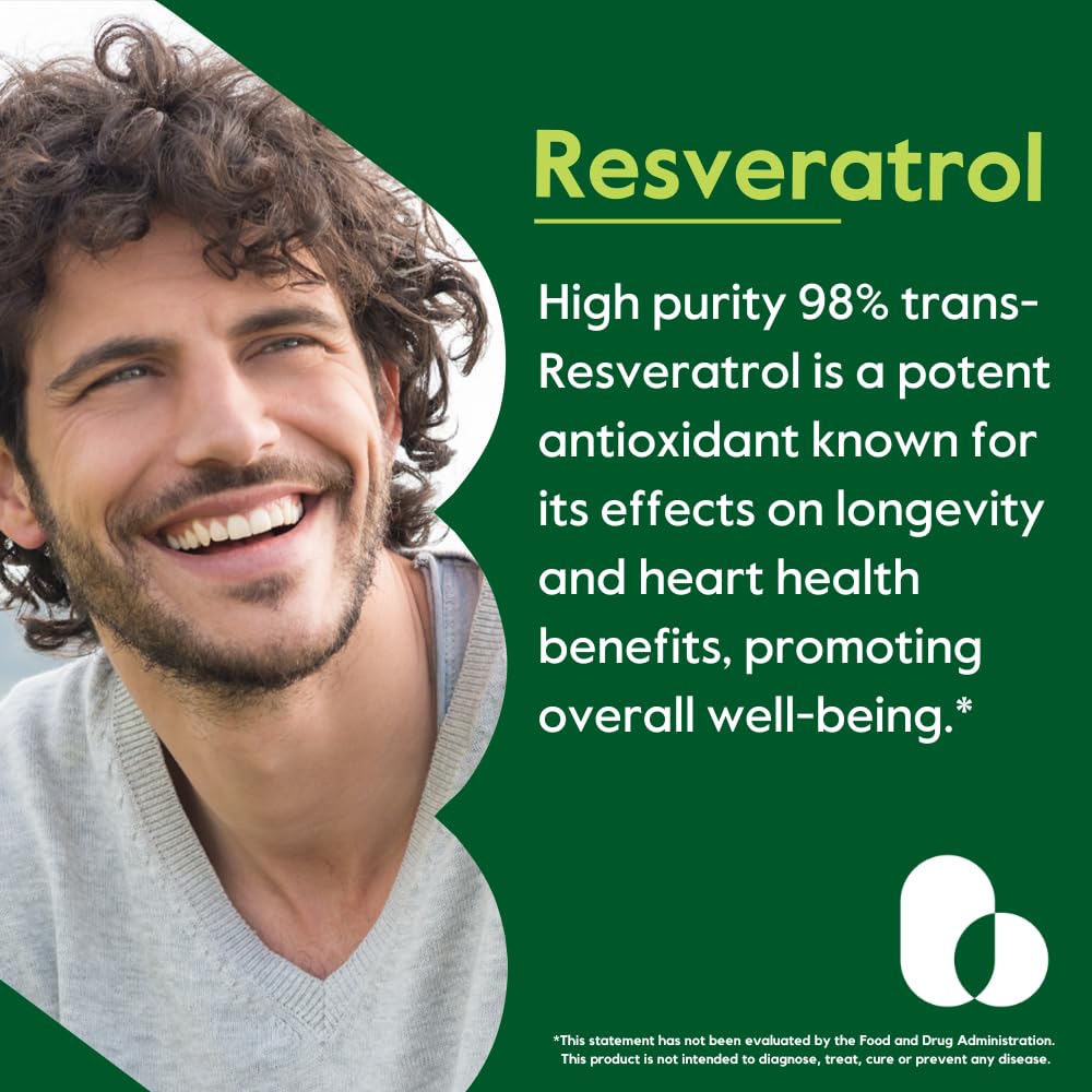 Close-up of 98% pure trans-resveratrol content