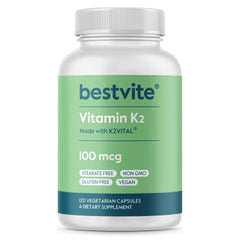Hero image: BESTVITE Vitamin K2 100 mcg MK-7 with K2VITAL bottle