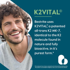 Packaging image for BESTVITE Vitamin K2 100 mcg MK-7 with K2VITAL