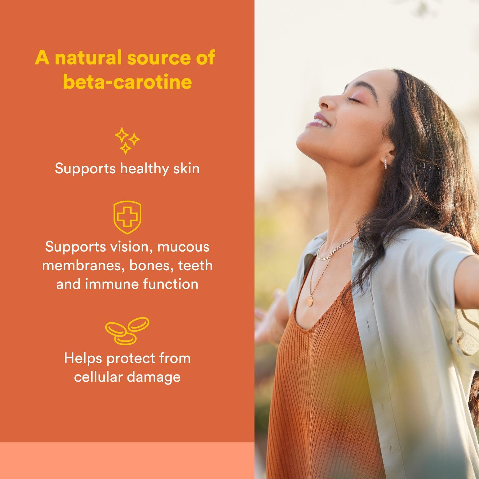 Close-up of mixed carotenoids lycopene, lutein and zeaxanthin on label