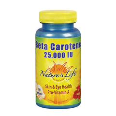 Nature's Life Beta Carotene 25,000 IU bottle front