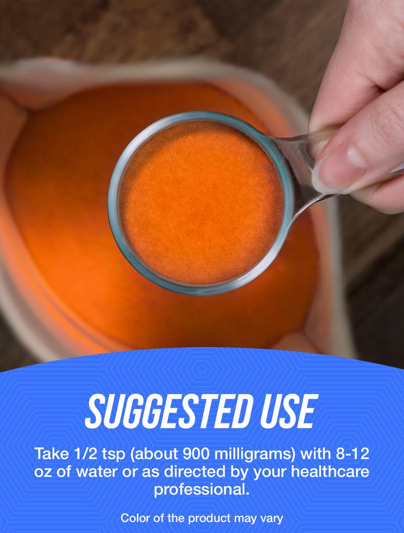 Beta Carotene powder dissolving in liquid for consumption