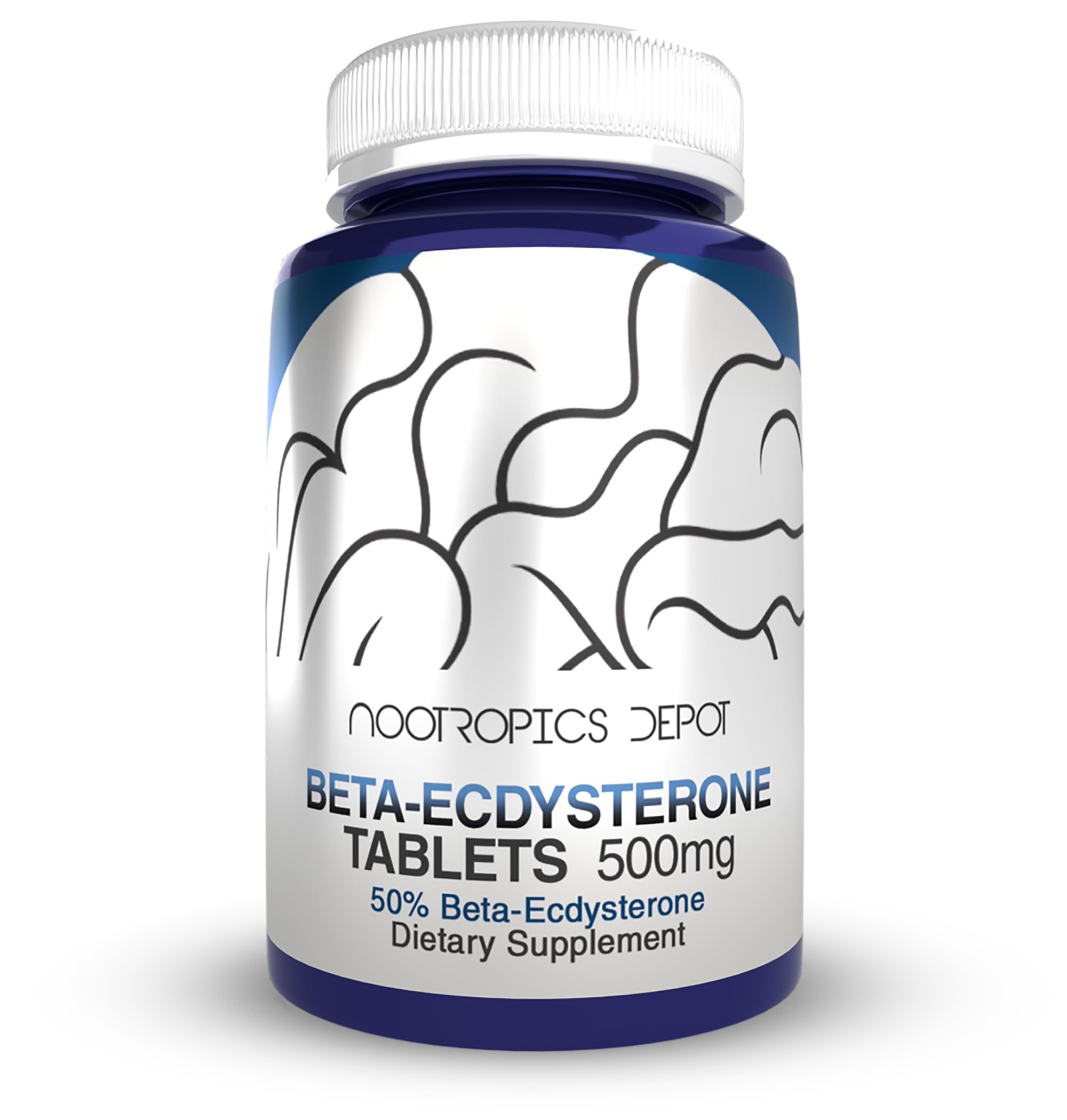 Beta Ecdysterone 50% tablets bottle, 500mg each