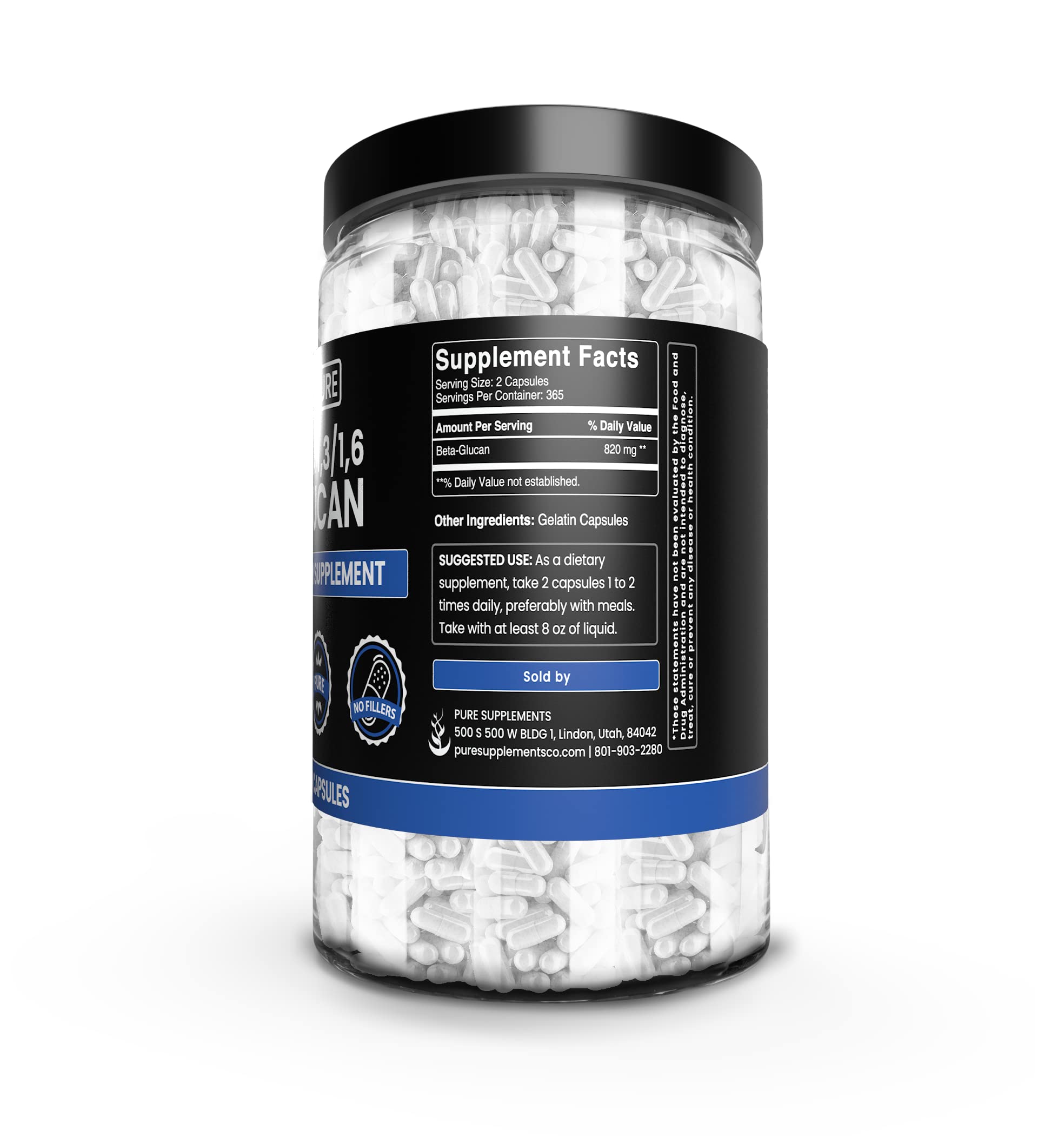 Label highlighting no magnesium or rice fillers