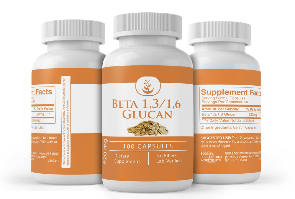 Lab verified Beta Glucan 1,3/1,6 capsules certificate