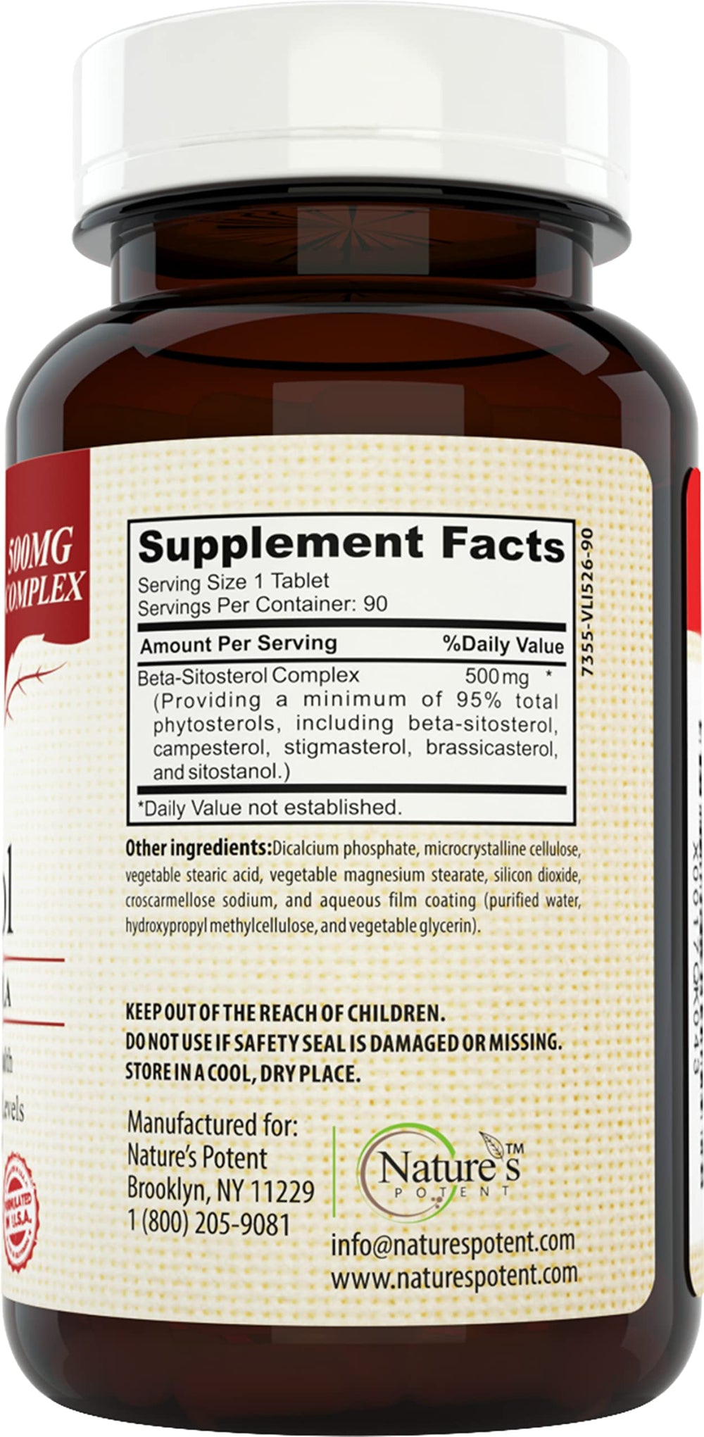Close-up of Beta Sitosterol tablets