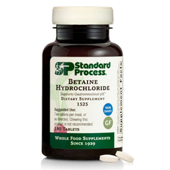 Standard Process Betaine Hydrochloride bottle label