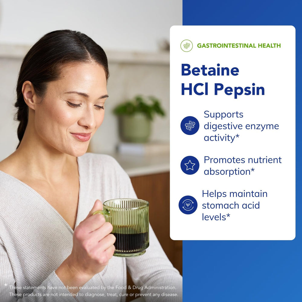 Betaine HCl Pepsin capsules - 250 count
